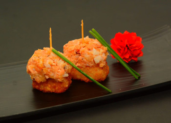 Nigiri Shrimp Salmon Crispy Rice